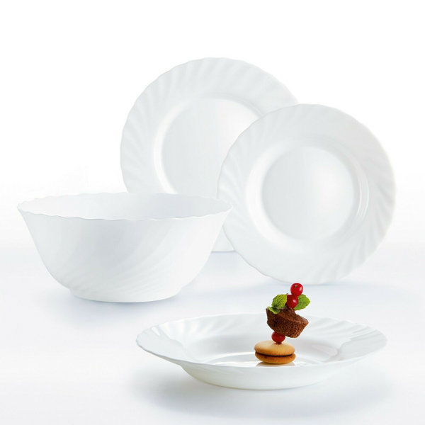 Luminarc Tempered Glass Dinnerware Set of 19 & Reviews Wayfair.co.uk